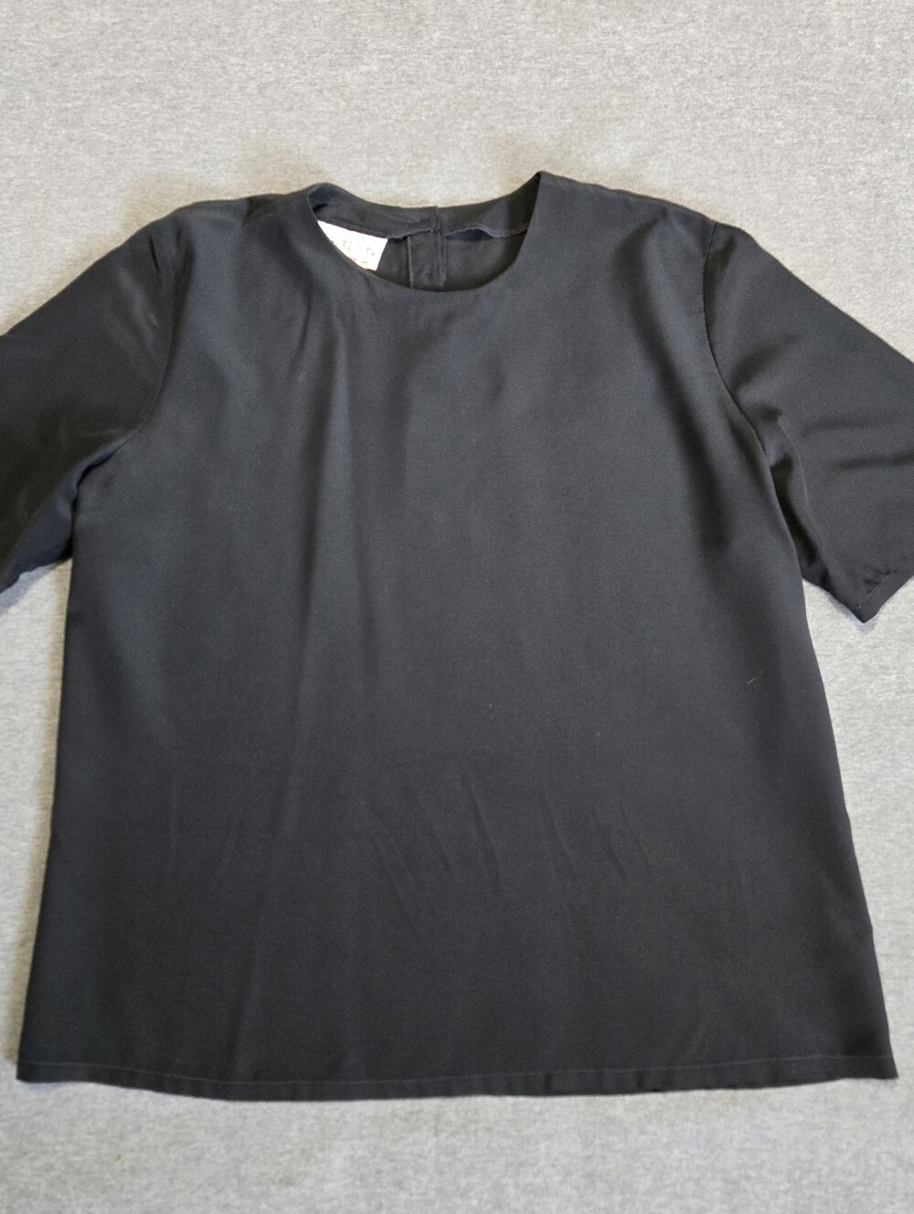 Vintage Sophisticates by Pendleton Womens Sz 14 Short Sleeve Blouse Black Basic
